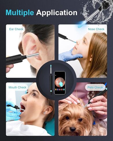 Ear Wax Removal, Earwax Remover Tool, Ear Camera, Ear Scope with Ear Wax Cleaner Tool Compatible with iPhone, iPad, Android Smart Phones (Blue) in Kuwait