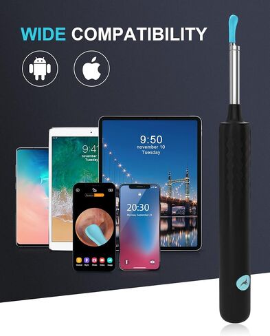 Ear Wax Removal, Earwax Remover Tool, Ear Camera, Ear Scope with Ear Wax Cleaner Tool Compatible with iPhone, iPad, Android Smart Phones (Blue) in Kuwait