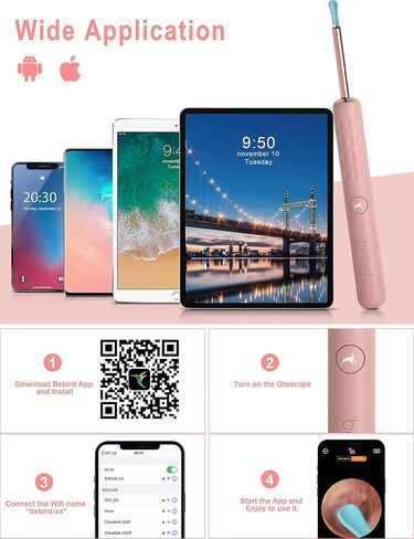 Ear Wax Removal, Earwax Remover Tool, Ear Camera, Ear Scope with Ear Wax Cleaner Tool Compatible with iPhone, iPad, Android Smart Phones (Blue) in Kuwait