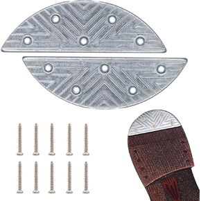 Metal Heel Plates 1 Pairs Sole Repair Kit with Screw Nails Shoes Heel Taps Tips Repair Pad for Shoes and Boot