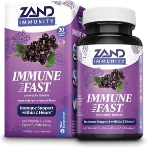 Zand Immune Fast Elderberry Chews | Boosts Immune Response & Cell Activity w/EpiCor* & Vitamin C, 30 Tablets, 10 Serv. in Saudi Arabia
