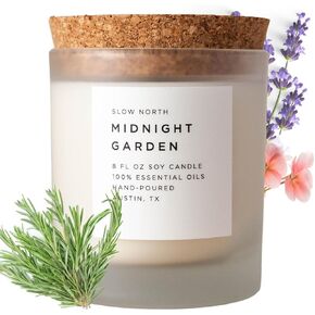 Eucalyptus + Lavender Candle - Essential Oils and 100% Pure Soy Wax Candle in a Reusable Frosted Glass Jar - A Unique and Mindful Scented Candle Hand-Poured in The USA (8 oz) in Saudi Arabia