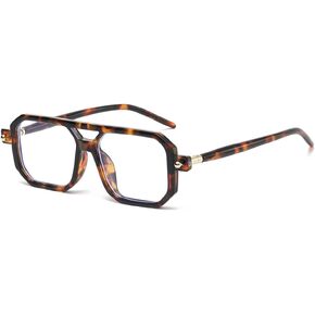 JOVAKIT Fashion Square Blue Light Glasses for Men Women Square Aviator Glasses Style Computer Eyeglasses Anti Eyestrain