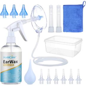 Ear Wax Removal Kit Manual Ear Irrigation Flushing System with Ear Muff Ear Cleaning Washer Kit Safe and Effective Ear Cleaner for Adults & Kids in Saudi Arabia