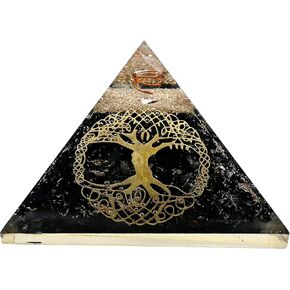 Large Orgone Pyramid | Shungite Pyramid Crystal | Big Tree of Life Orgonite Pyramid | Organ Pyramids Positive Energy Healing in Kuwait