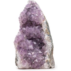 0.5 to 1 Lb Amethyst Crystal Geode From Uruguay – 2.5" to 4" Height, Natural Large Amethyst Cluster Rock – Crystals and Healing Stones