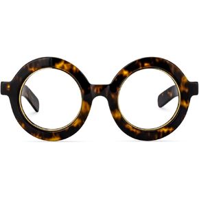 Zeelool Retro Thick Round Blue Light Blocking Glasses for Women Men Calhoun ZOA01776 in Kuwait