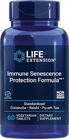 Life Extension Immune Senescence Formula Standardized Cistanche Reishi PU-ERH Tea, 60 Vegetarian Tablets in Saudi Arabia