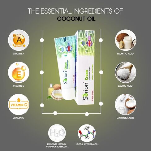 Sorion Herbal Cream - Eczema Psoriasis - for Dry, Flaky, Itchy Skin Relief and Support with Coconut Oil, Neem, Turmeric (Travel-Size) in Saudi Arabia