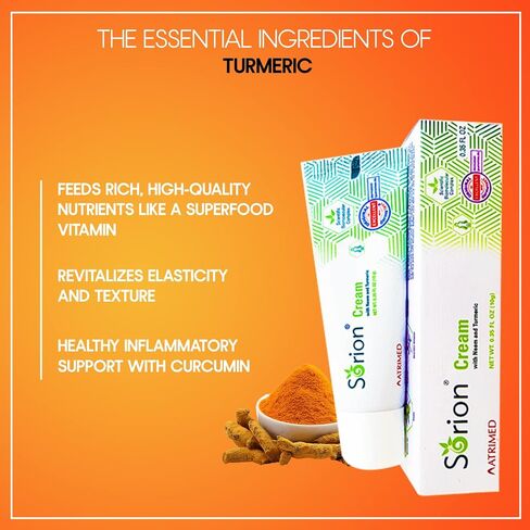 Sorion Herbal Cream - Eczema Psoriasis - for Dry, Flaky, Itchy Skin Relief and Support with Coconut Oil, Neem, Turmeric (Travel-Size) in Saudi Arabia