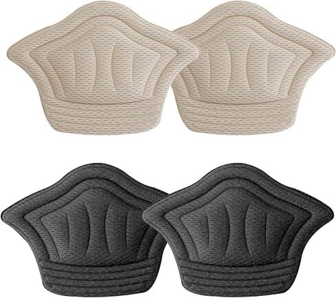 زوجان من مقابض الكعب السميكة غير القابلة للانزلاق من سيبا للأحذية الفضفاضة وبطانة داخلية لحماية الكعب ذاتية اللصق من البثور، رقعة إصلاح كعب الحذاء للرجال والنساء (أسود وعاري) in Kuwait