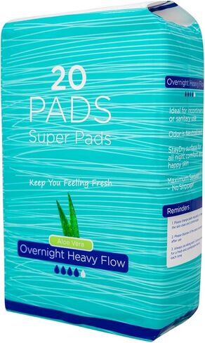 Incontinence Booster Liner Pads with Wings for Men and Women, Maximum Absorbency, XL Size, 20 Count in Saudi Arabia