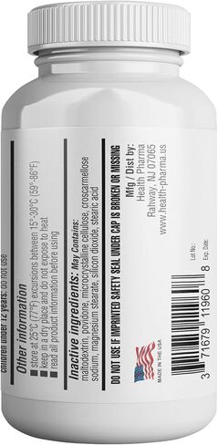 Health Pharma Mucus Relief Guaifenesin 400 mg مقشع سريع المفعول، رقيق ويخفف المخاط والسعال والبرد والأنفلونزا أقارنه بالمكونات النشطة Mucinex (صغير، 60 قطعة) in Kuwait