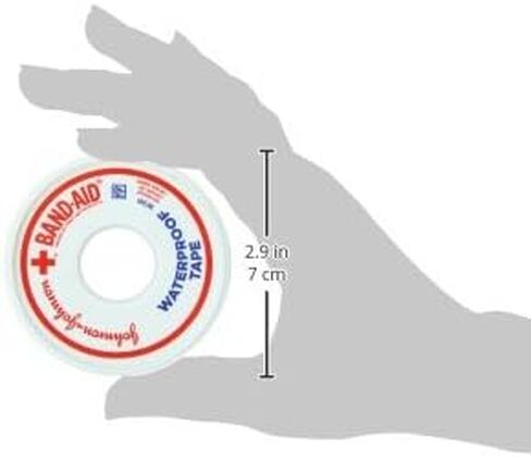 شريط مقاوم للماء من العلامة التجارية Band-Aid لمنتجات الإسعافات الأولية لتأمين الضمادات، 0.5 بوصة × 10 ياردات in Kuwait