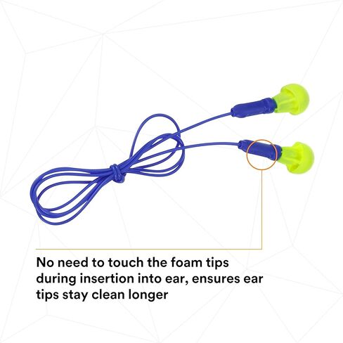 3M 3181000 E A R Push-Ins Earplugs, Cordless, 28nrr, Yellow/Blue, 100 Pairs in Kuwait