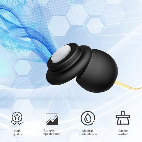 سدادات أذن الحفلات الموسيقية عالية الدقة من Micesea - سدادات أذن لتقليل الضوضاء، حماية السمع قابلة لإعادة الاستخدام لموسيقيي الحفلات الموسيقية والطائرات والدراجات النارية وحساسية النوم والضوضاء - 8 أطراف أذن بمقاس XS، S، M، L in Kuwait