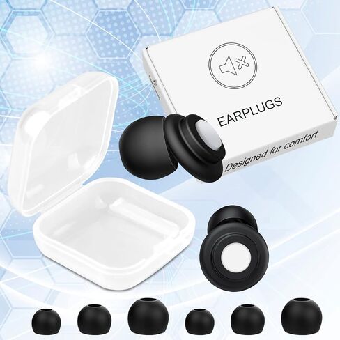 سدادات أذن الحفلات الموسيقية عالية الدقة من Micesea - سدادات أذن لتقليل الضوضاء، حماية السمع قابلة لإعادة الاستخدام لموسيقيي الحفلات الموسيقية والطائرات والدراجات النارية وحساسية النوم والضوضاء - 8 أطراف أذن بمقاس XS، S، M، L in Kuwait