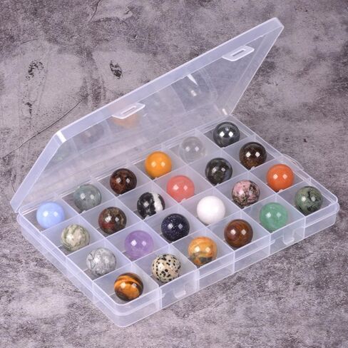 Natural Mixed Gemstone Tumble 20mm Gemstone Mineral Crystal Healing Energy Sphere Ball (Pack of 10) in Kuwait