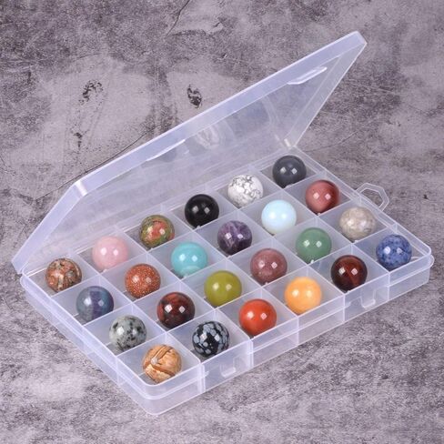 Natural Mixed Gemstone Tumble 20mm Gemstone Mineral Crystal Healing Energy Sphere Ball (Pack of 10) in Kuwait