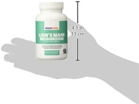 كبسولات فطر الاسد العضوي من برين فورزا، دعم طبيعي للصفاء الذهني والتركيز والذاكرة والاعصاب والصحة المعرفية، غير معدلة وراثيا، نباتية، عضوية، 90 كبسولة in Kuwait