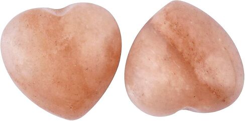 Rockcloud Healing Crystal Rhodonite Heart Love المنحوت على النخيل القلق حجر شاكرا ريكي التوازن، 0.59 بوصة، حزمة من 10 in Kuwait