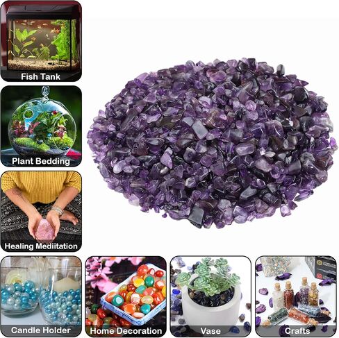 Crocon 1/2 LB Crushed Pink Opal Chips Bulk Stones 1100+ Carats Natural Quartz Pieces Irregular Shape Gemstones for House Warming Gifts New Home and Chakra healing crystals Home Décor gifts for women in Kuwait