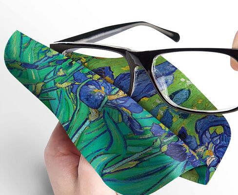 قماش تنظيف العدسات من الألياف الدقيقة عالي الجودة - 6 × 6 بوصة - للنظارات والنظارات الشمسية والهواتف والشاشات والنظارات الزرقاء الخفيفة والشاشات - تصميم الفنون الجميلة - زنابق الماء مونيه in Kuwait