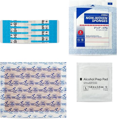 Clozex Emergency Laceration Kit - Repair Wounds Without Stitches, Skin Closure Device for a Wound Up to 1 1/2 Inches Length. Complete Kit to Clean, Close, & Cover Wounds in Kuwait