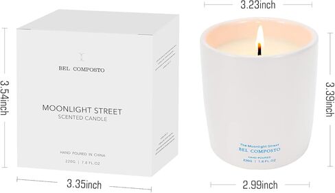 Bel Composto Candle, Fruit & Woody Scented Candle, Candles for Home Scented, Candles Gifts for Women, Soy Wax, 7.8 Oz 45 Hour Burn, Aromatherapy Candle, Scented Candles for Men, Ceramic Jar Candles in Saudi Arabia