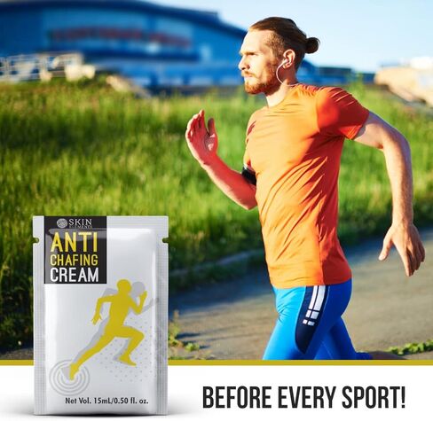 سكين اليمنتس كريم مضاد للتهيج عبوة من 20 كيس لتجنب الاحتكاك والبثور والطفح الجلدي، اكياس سهلة الحمل تدوم حتى 400 ميل (10 اونصة سائلة) ابيض in Kuwait