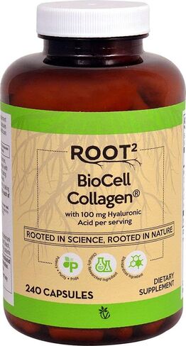 Vitacost ROOT2 BioCell Collagen مع حمض الهيالورونيك - 100 مليجرام لكل وجبة - 240 كبسولة in Saudi Arabia