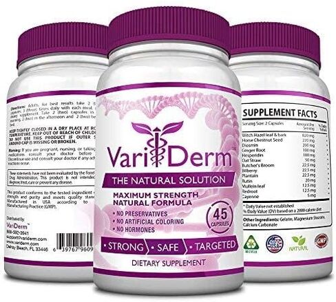 VariDerm: محلول الدوالي والأوردة العنكبوتية (زجاجة واحدة) يحسن مظهر الدوالي والأوردة العنكبوتية - يخفف من إزعاج الدوالي والألم والإجهاد. يدعم نمو أنسجة الوريد الصحية in Saudi Arabia