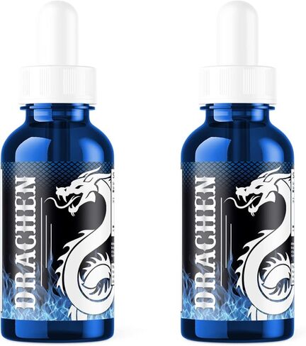 Drachen Liquid Dropper Single Bottle - All Natural Supplement Drachan - Advanced Formula Drachen Supplement Drops (2 Pack) in Kuwait
