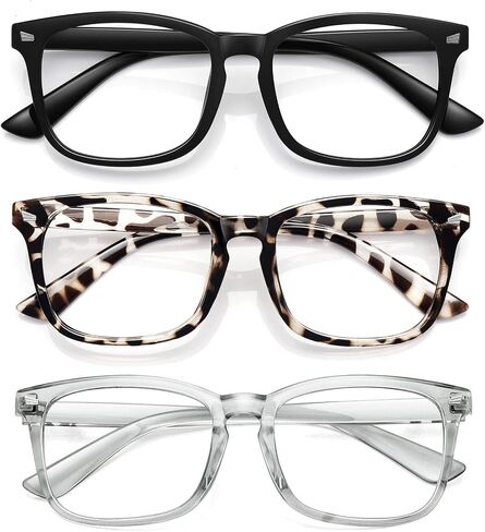 نظارات WOWSUN Blue Light Filter للجنسين Nerd بدون وصفة طبية، نظارات كمبيوتر زرقاء تحجب الضوء... in Kuwait