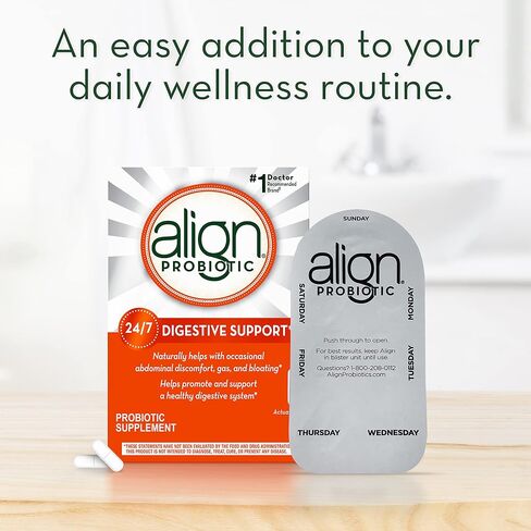 Align Probiotic، بروبيوتيك للنساء والرجال، مكمل بروبيوتيك يومي لصحة الجهاز الهضمي*، البروبيوتيك رقم 1 الموصى به من قبل الأطباء وأطباء الجهاز الهضمي‡، 14 كبسولة in Kuwait