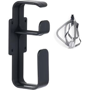 CPAP Hose Hanger with Anti-Slip, C-Pap Tube Holder Holds Both CPAP mask and Hose, CPAP Supplies Accessories for Bed, headboard （ Black）