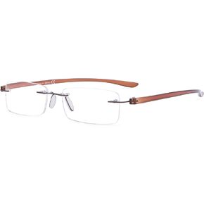 Eyekepper Small Lenes نظارات قراءة بدون إطار للنساء - نظارات قارئ بدون إطار للرجال للقراءة بأذرع شفافة +0.75 in Kuwait