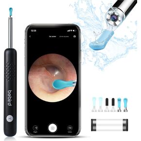 Ear Wax Removal - R1 Earwax Remover Tool with 1080P HD Camera 6 LED Lights - Wireless Ear Cleaner Built-in WiFi - Earwax Removal Kit Compatible with iPhone Android in Kuwait