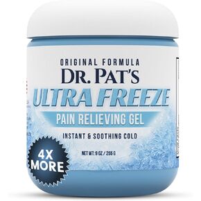 Dr Pat's Ultra Freeze Pain Relief Cream -  Muscle RubGel for Arthritis, Neuropathy, Foot and Joint - Cooling Sports Massage for Back, Shoulder and Knee - Topical Analgesic Menthol for Neck and Body