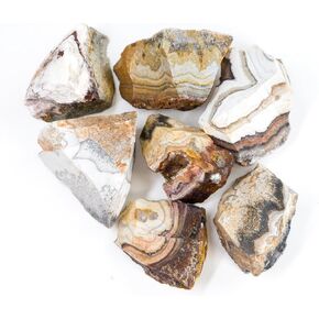 معادن كريستالات بيفرلي أوكس - طبيعية خام خشنة للكابينة، القطع، الجواهري، الريكي، الهبوط، التلميع، التأمل، الشبكة، ديكور المنزل - حجم 1 رطل (العقيق الدانتيل المجنون) in Kuwait