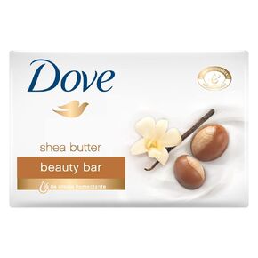 Dove Shea Butter Beauty Bar with Vanilla, 4.75 Oz/135 Gr, Unisex Skin Cleansing Agent
