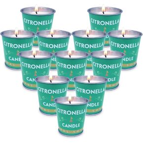 12 Pack Soy Candles Scented, 2 oz Candle Jar Single Wick Citronella Candle, 10 Hour Burn time Aromatherapy Candle