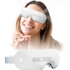 AERLANG مدلك العين - قناع العين مدلك مع نافذة رؤية قناع العين الساخن اللاسلكي مع الموسيقى، تدليك العين يخفف التعب والجفاف، تدليك العين قناع النوم الاسترخاء هدية للأم والأب الرجال النساء in Kuwait