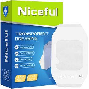 Niceful 100 Packs Transparent Film Dressings Waterproof, 2.36 in X 2.75 in Transparent Film Dressings Frame Style First Aid Tattoo Bandages in Saudi Arabia