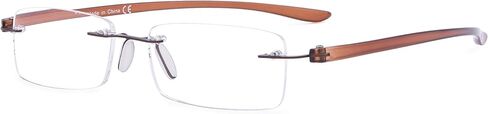 Eyekepper Small Lenes نظارات قراءة بدون إطار للنساء - نظارات قارئ بدون إطار للرجال للقراءة بأذرع شفافة +0.75 in Kuwait