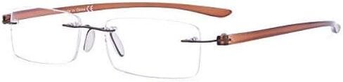 Eyekepper Small Lenes نظارات قراءة بدون إطار للنساء - نظارات قارئ بدون إطار للرجال للقراءة بأذرع شفافة +0.75 in Kuwait
