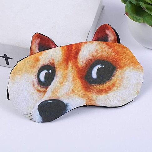 BE 3 Pack Dog Cat Sleep Mask with Gel Mask Cold Warm Compress Cute Funny Blindfold Eye Cover Kids Women Men Gift (Cats4) in Kuwait
