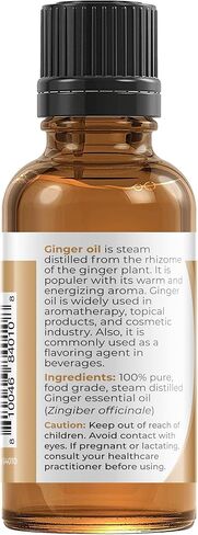 Viva Doria 100% Pure Ginger Fresh Essential Oil, Undiluted, Food Grade, 1 Fluid Ounce (30 mL) in Kuwait