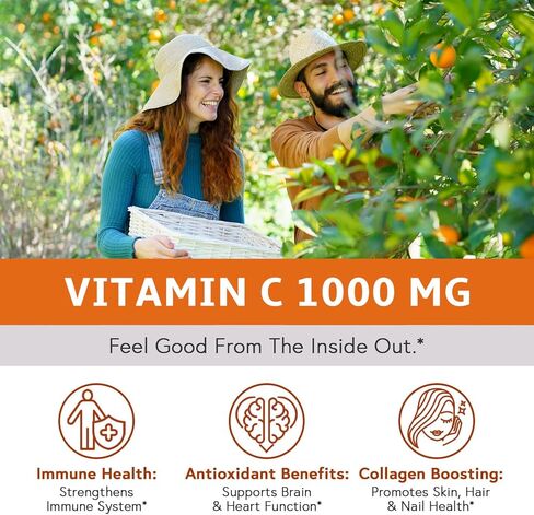 Elixeed Vitamin C, 1000 mg Vitamin C with Citrus Bioflavonoids, Rose Hip, Echinacea & Turmeric, Immune Support, Non-GMO, Powerful Antioxidants, No Gluten, 90 ct in Kuwait