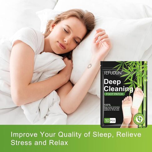 Foot Pads (30 PCS), Deep Cleansing Foot Patches with Bamboo Vinegar and Ginger Powder, Relieve Stress, Improve Sleep and Relaxation in Saudi Arabia